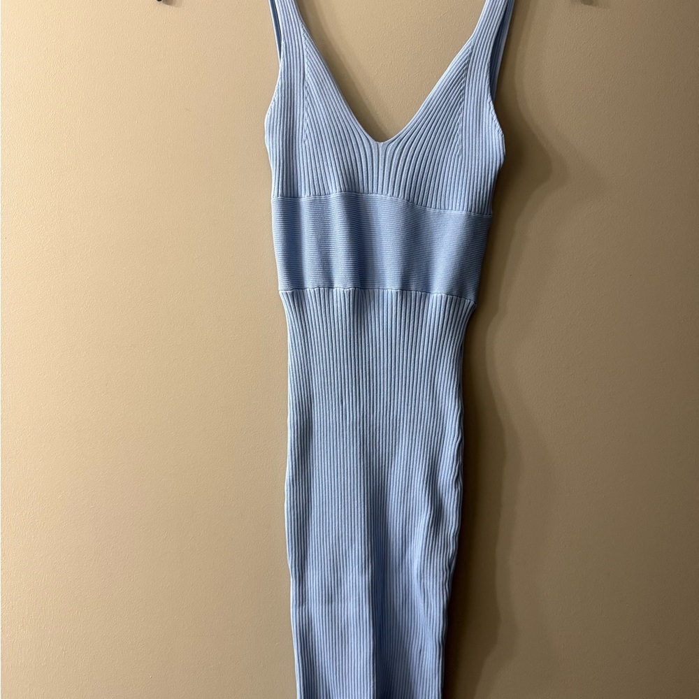 Meshki Sky Blue Knit Dress